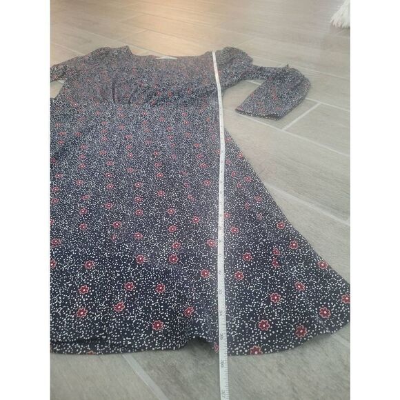 Loft Flounce Flare Dress Size 10 Floral - Picture 4 of 8